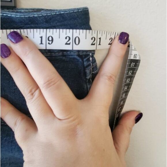 Denim Jean shorts raw hem plus size 20 - Picture 3 of 7